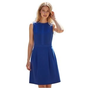 Madewell Pleated Front Dress Women’s Sz 2 Royal Blue Sleeveless Flared A-Line